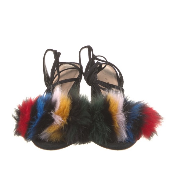 Loeffler Randall Nicolette fur block heel - Picture 3 of 5